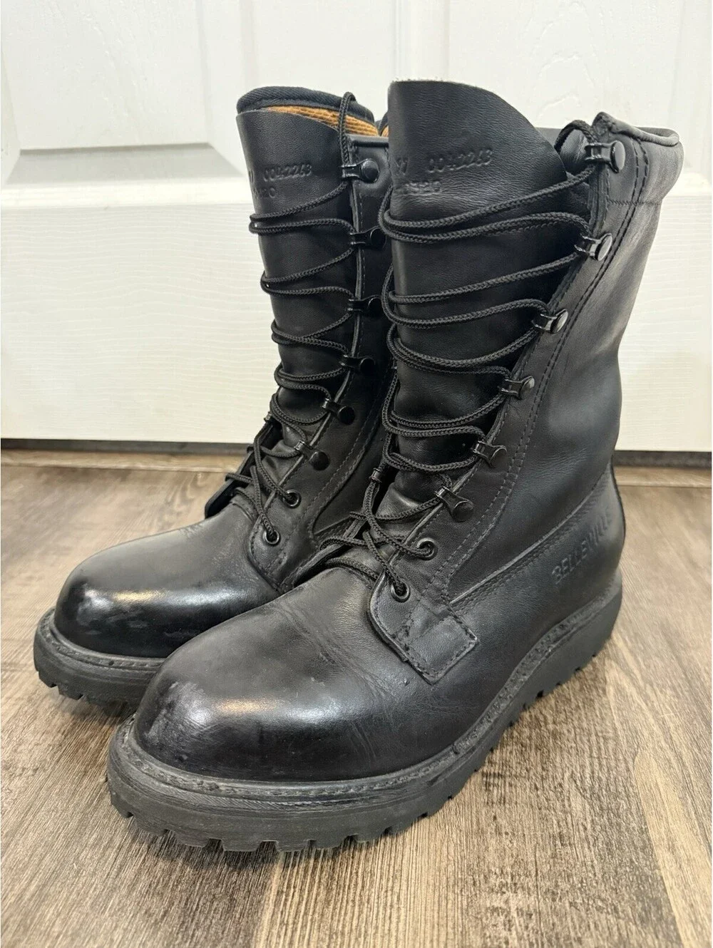 Belleville Tactical Black Leather Boots Size 7.5 W 261